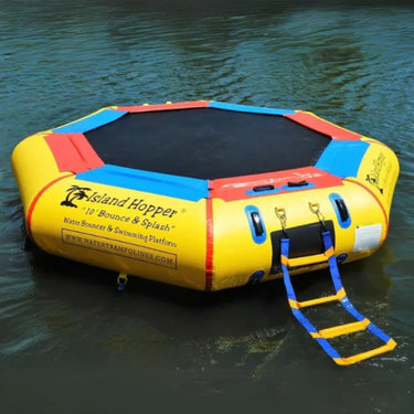 13 Island Hopper Bouncer and Splash Side View Floating On Calm Water